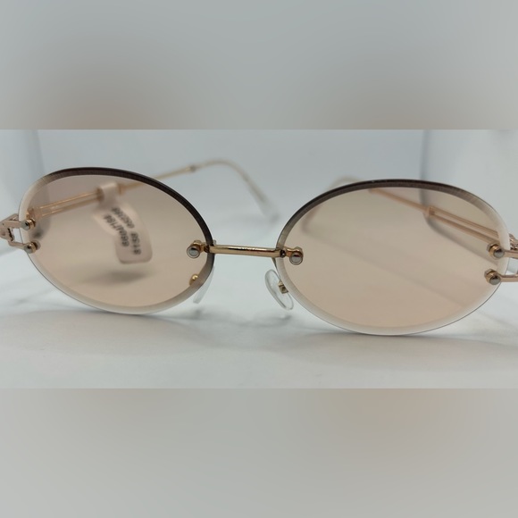 NWT FP Free People Rimless Sunglasses (Golden frame) + Protective case - Picture 5 of 9